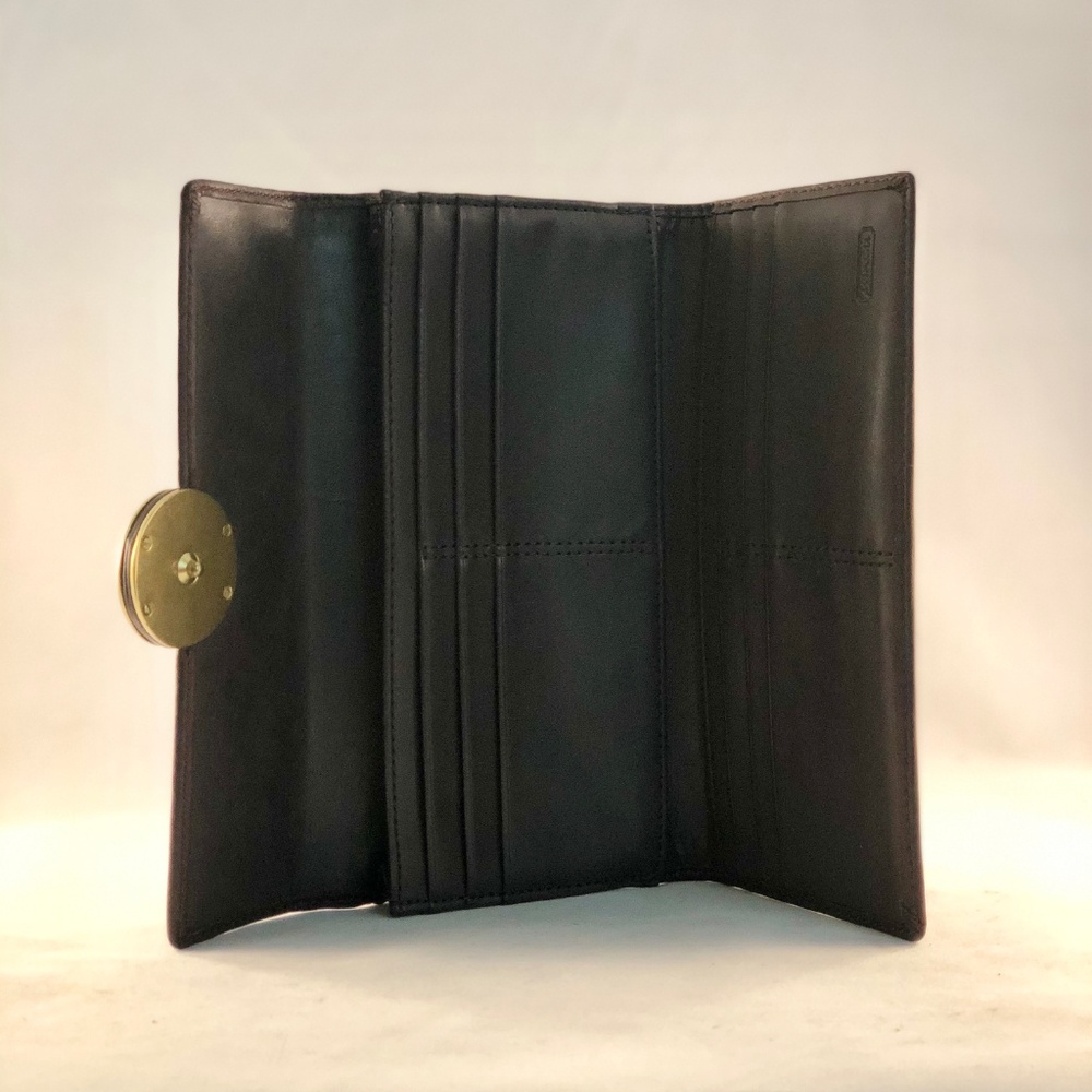 Coach Trifold Wallet w/ Gold Coach Monogram(USED) - Picture 4 of 7